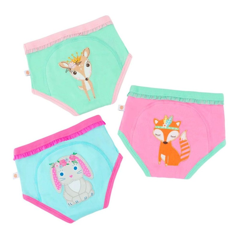 Zoocchini 3-Pack Organic Cotton Potty Training Pants Set – Woodland Princess
