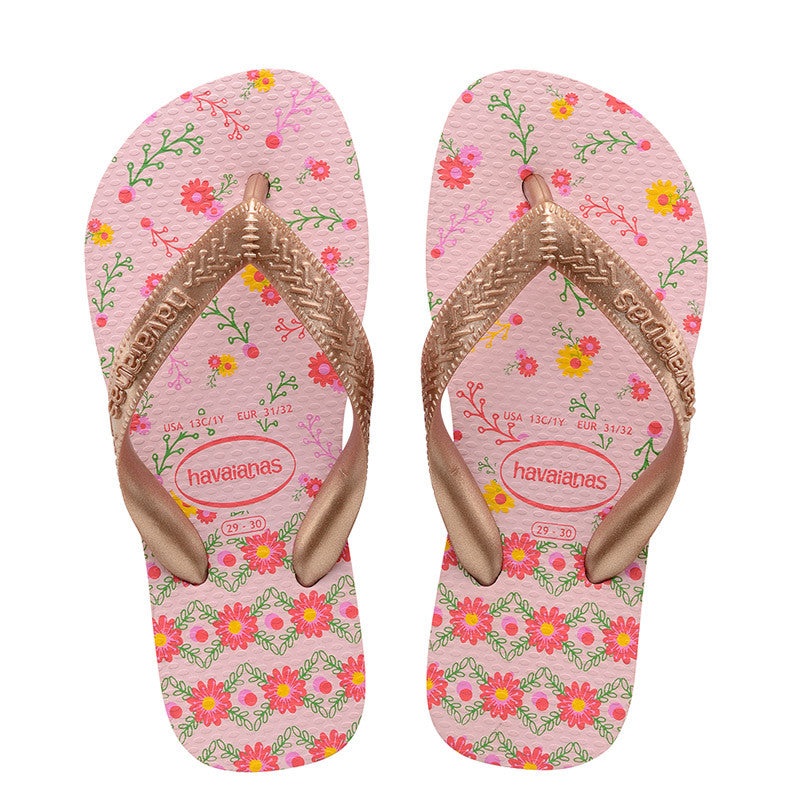 Havaianas – KIDS FLORES CRYSTAL ROSE/ROSE GOLD METALLIC